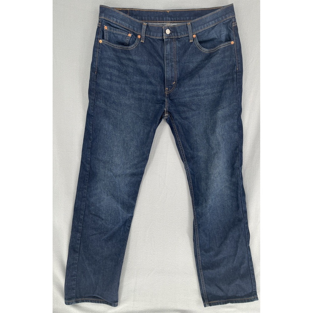 Levis 505 Jeans Mens 38 X 32 Regular Straight Leg Stretch 100% Cotton Blue